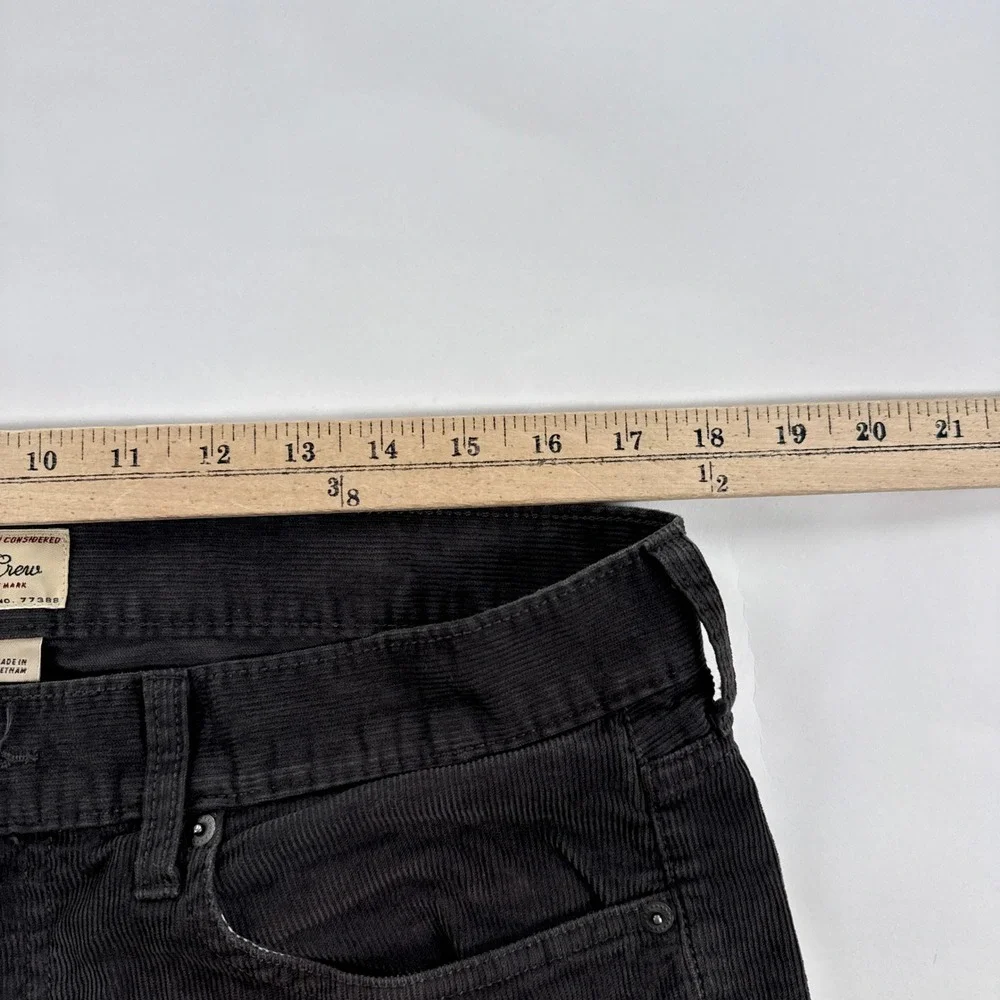 J Crew Mens Pants 34x34 Gray 484 Slim Fit Corduroy Flat Front Casual Preppy